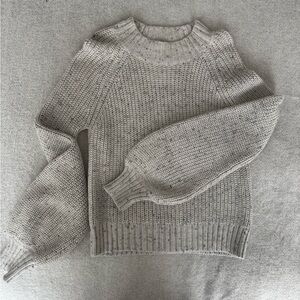 Doen mock neck bell sleeve baby alpaca sweater
